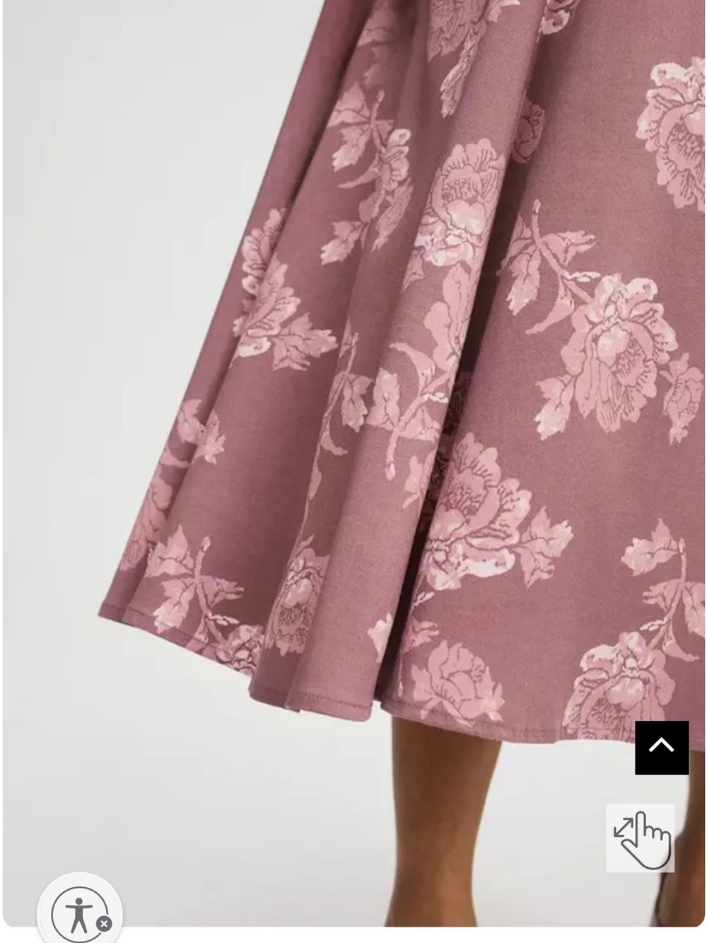 Torrid 0X Floral Midi Dress in Mauve Pink - Picture 6 of 9